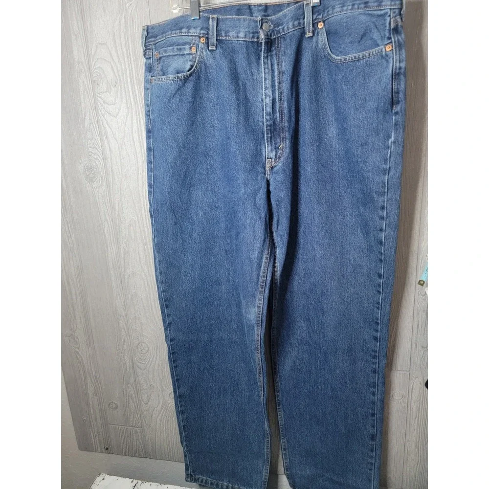 Levis 550 Relaxed Fit Jeans Mens 42x34 Blue Medium Wash Tapered Leg Denim 42x34